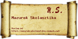 Mazurek Skolasztika névjegykártya